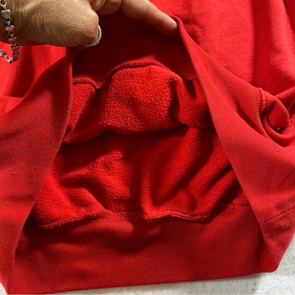 MCC Sweater Woman’s Large Red Christmas Sweatshirt Snowman Globe Red Sweater Top - Picture 11 of 12